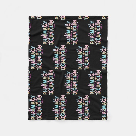 Funny Pharmacy Technician Bunny Pharmacist Happy Fleecedecke (Vorderseite)