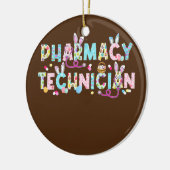 Funny Pharmacy Technician Bunny Pharmacist Happy Keramik Ornament (Links)