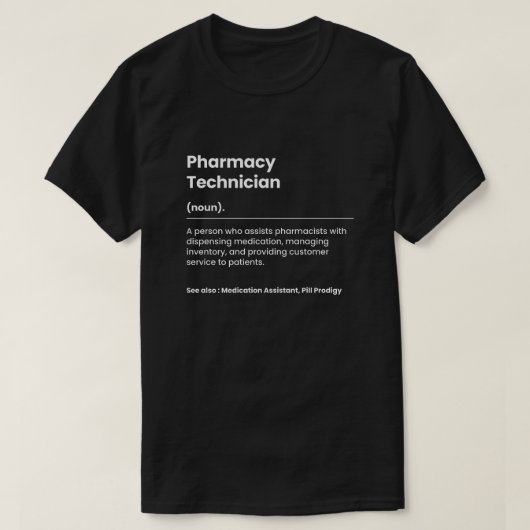 Funny Pharmacy Techniker T-Shirt (Design vorne)