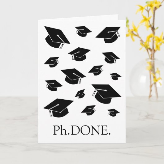 Funny PhD / Doctorate Abschluss Card Karte (Gelbe Blume)