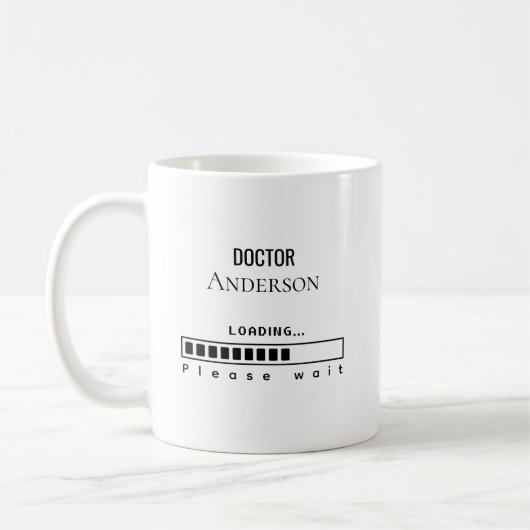 Funny PhD Graduation Doctor Name Loading  Kaffeetasse (Links)