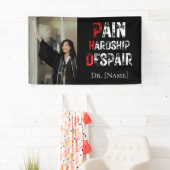 Funny PhD Graduation Pain Hardship Despair Photo Banner (Insitu)