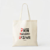 Funny PhD Graduation Pain Hardship Despair Quote Tragetasche (Vorne)
