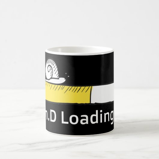 Funny Phd loading mug Verwandlungstasse (Mittel)