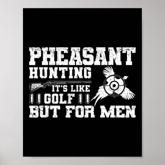 Funny Pheasant Jagd Poster (Vorne)