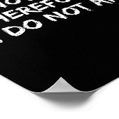 Funny Philosopher Ich glaube nicht, daher tue ich Poster (Ecke)
