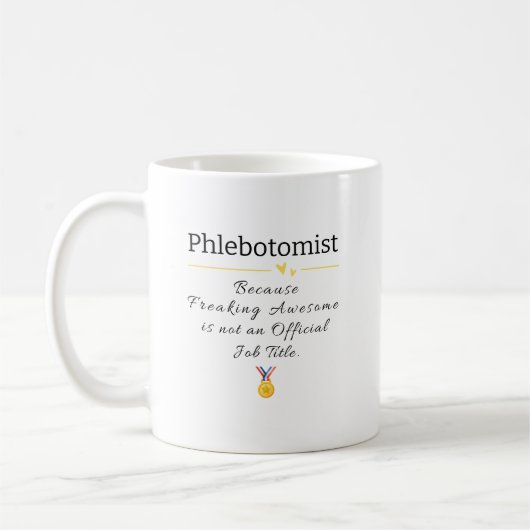 Funny Phlebotomist Apprecision Kaffeetasse (Links)