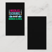 Funny Phlebotomist Syringe und Blutangestellte Visitenkarte (Vorne/Hinten)