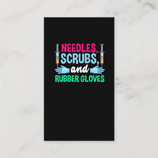 Funny Phlebotomist Syringe und Blutangestellte Visitenkarte (Vorderseite)