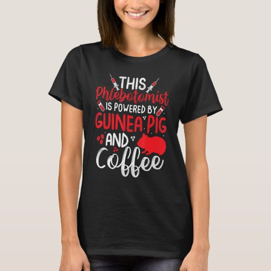 Funny Phlebotomy Phlebotomist Funny Guinea Pig Lov T-Shirt (Vorderseite)