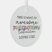 Funny Phlebotomy Technician phantastisch PBT Ornament Aus Glas (Vorderseite Rechts)