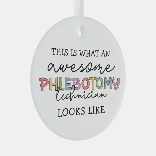 Funny Phlebotomy Technician phantastisch PBT Ornament Aus Glas (Vorderseite Rechts)