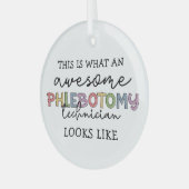 Funny Phlebotomy Technician phantastisch PBT Ornament Aus Glas (Vorderseite links)