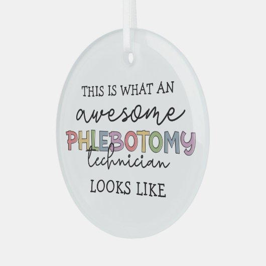 Funny Phlebotomy Technician phantastisch PBT Ornament Aus Glas (Vorderseite links)