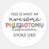 Funny Phlebotomy Technician phantastisch PBT Runder Aufkleber (Vorderseite)