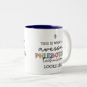 Funny Phlebotomy Technician phantastisch PBT Zweifarbige Tasse (VorderseiteRechts)