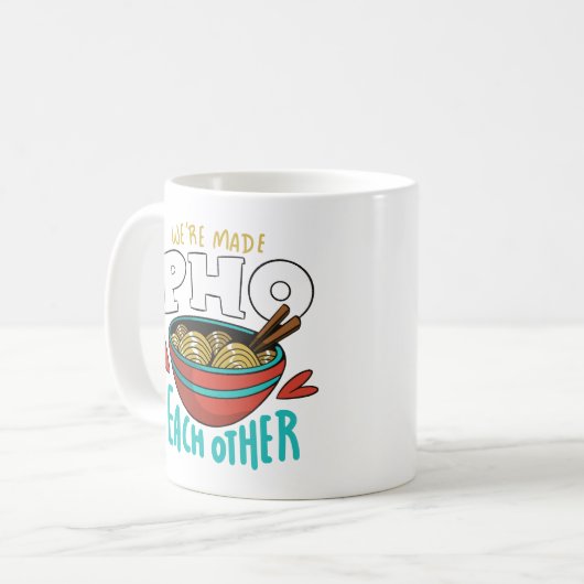 Funny Pho einander Kaffeetasse (Vorderseite Links)