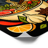 Funny Pho Kit Black Cat Halloween Costume Family M Poster (Ecke)