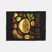 Funny Pho Kit Noodle Bowl Pun With Ingredients Ill Fleecedecke (Vorderseite (Horizontal))