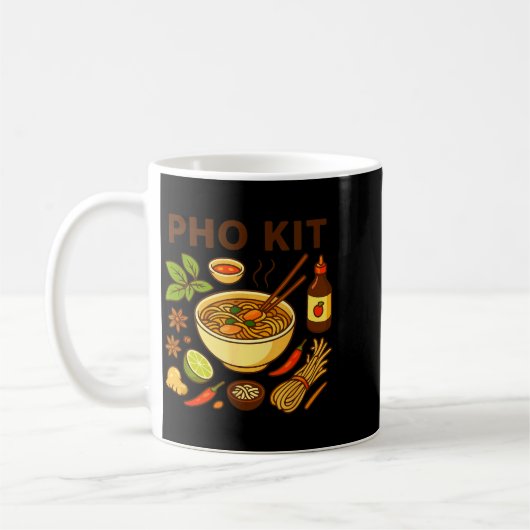Funny Pho Kit Noodle Bowl Pun With Ingredients Ill Kaffeetasse (Links)