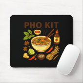 Funny Pho Kit Noodle Bowl Pun With Ingredients Ill Mousepad (Mit Mouse)