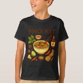 Funny Pho Kit Noodle Bowl Pun With Ingredients Ill T-Shirt (Vorderseite)