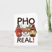 Funny Pho Threads Co Fun Vietnamese Pho Noodle So Karte (Vorderseite)