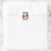 Funny Pho Threads Co Fun Vietnamese Pho Noodle So Runder Aufkleber (Tasche)