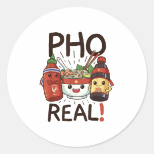 Funny Pho Threads Co Fun Vietnamese Pho Noodle So Runder Aufkleber