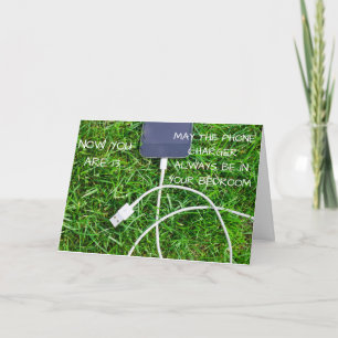 Funny Phone Ladegerät 13. Geburtstagskarte Karte