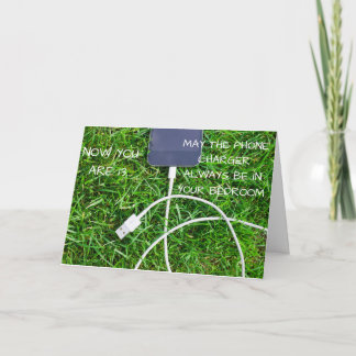 Funny phone Ladegerät 13. Geburtstagskarte Karte