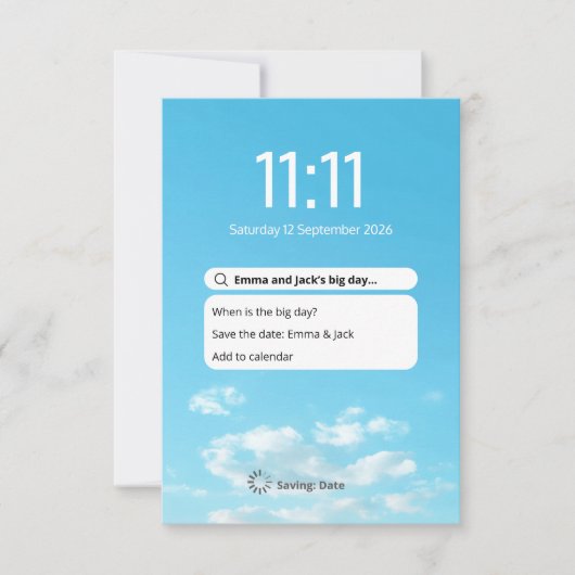 Funny Phone Lock Bildschirm Save the Date (Vorderseite)