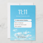 Funny Phone Lock Bildschirm Save the Date Einladung (Vorderseite)