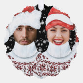 Funny Photo Custom Personalized Ornament Karte (Vorderseite)