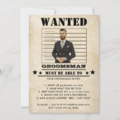 Funny Photo Groomsman Invitation (Vorderseite)