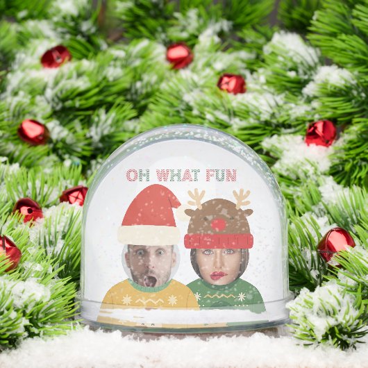 Funny Photo Personalized Christmas Sweater Schneekugeln (Weihnachten)