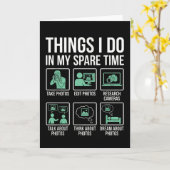 Funny Photographer Spare Time Photo Lover Editing  Karte (Gelbe Blume)