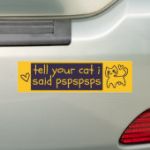 Funny Phrase Cat Joke Pspsps Driving Humor Autoaufkleber (Auf Auto)