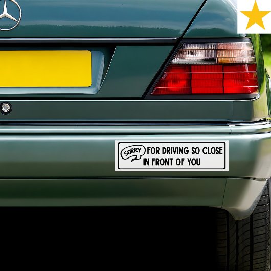 Funny Phrase Follow Too Close Driving Joke   Autoaufkleber