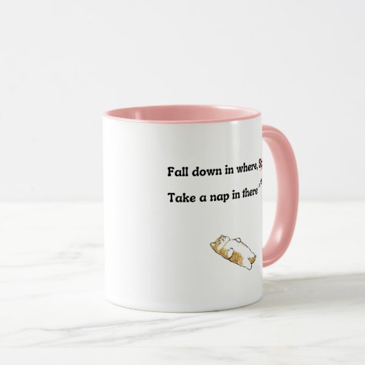 Funny Phrase Goblin Mode Napping Kat Mattiertes Gl Tasse (VorderseiteRechts)