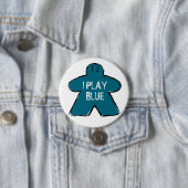 Funny Phrase Grunge Blue Meeple Board Gamer Button (Beispiel)