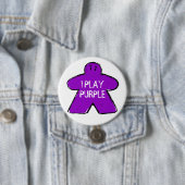 Funny Phrase Grunge Lila Meeple Board Gamer Button (Beispiel)