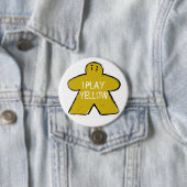 Funny Phrase Grunge Yellow Meeple Board Gamer Button (Beispiel)