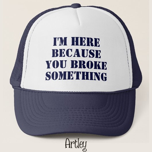 Funny Phrase Handyman Dad Joke Blue Truckerkappe
