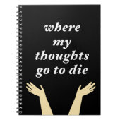 Funny Phrase mit Ta-da-Hands-Notebook Notizblock (Vorderseite)