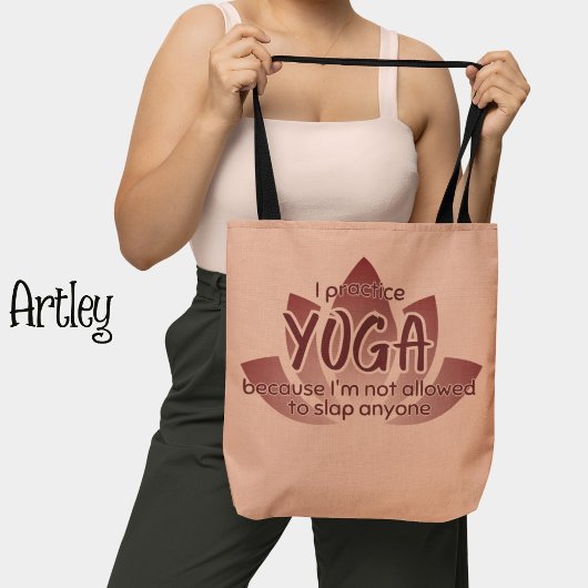 Funny Phrase Pink Lotus Blume Yoga Tasche