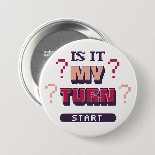 Funny Phrase Retro Pixel Pink Lila Board Gamer Button (Vorne & Hinten)