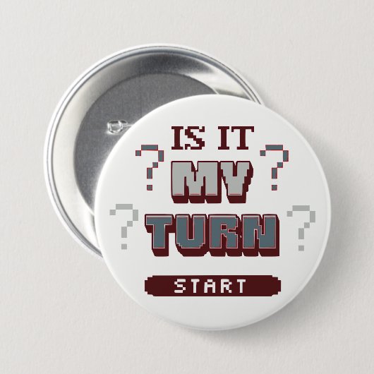 Funny Phrase Retro Pixel Red Board Gamer Button (Vorne & Hinten)