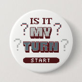 Funny Phrase Retro Pixel Red Board Gamer Button (Vorderseite)