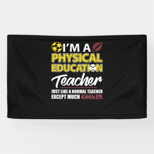 Funny Physical Bildung PE Lehrer Bewertung D Banner (Horizontal)